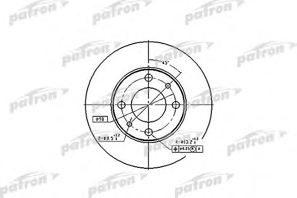 pbd1721 PATRON Тормозной диск