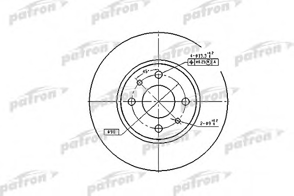 pbd1790 PATRON Тормозной диск