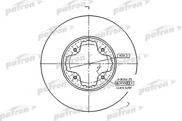 pbd2679 PATRON Тормозной диск