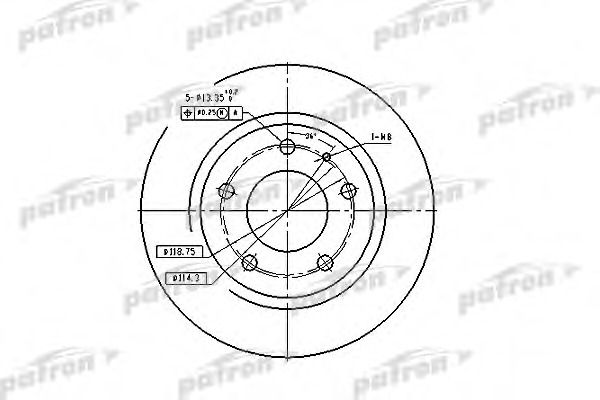 Купить pbd2705 PATRON Тормозной диск в интернет-магазине Ravta – самая низкая цена