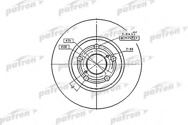 pbd2742 PATRON Тормозной диск