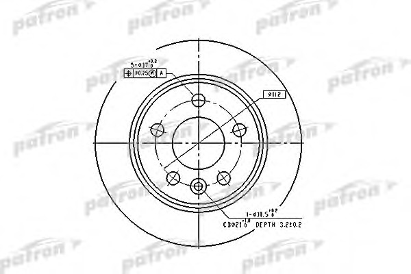 pbd2777 PATRON Тормозной диск