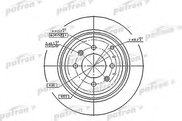 pbd2781 PATRON Тормозной диск