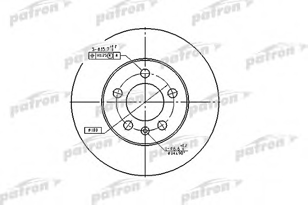 PBD2803 PATRON Тормозной диск