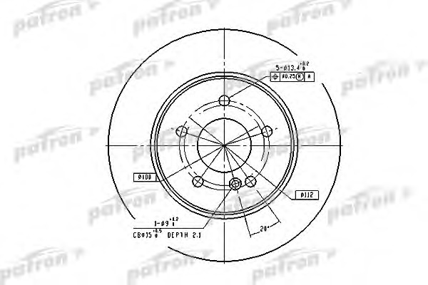 Купить pbd2813 PATRON Тормозной диск в интернет-магазине Ravta – самая низкая цена