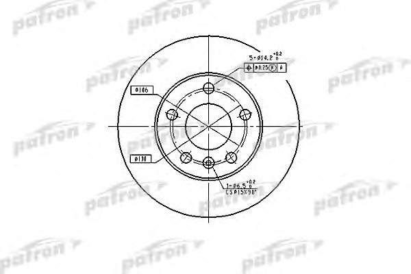 pbd4051 PATRON Тормозной диск