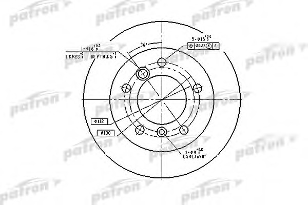 Купить pbd4088 PATRON Тормозной диск в интернет-магазине Ravta – самая низкая цена
