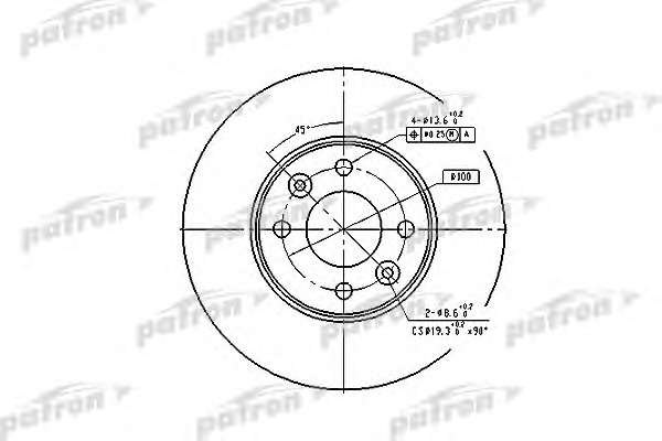 pbd4364 PATRON Тормозной диск