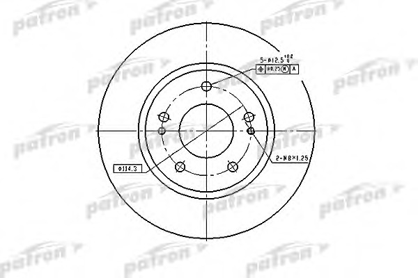pbd4494 PATRON Тормозной диск