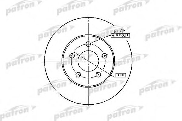 Купить pbd5371 PATRON Тормозной диск в интернет-магазине Ravta – самая низкая цена