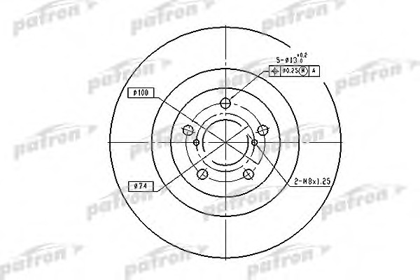 Купить pbd7004 PATRON Тормозной диск в интернет-магазине Ravta – самая низкая цена