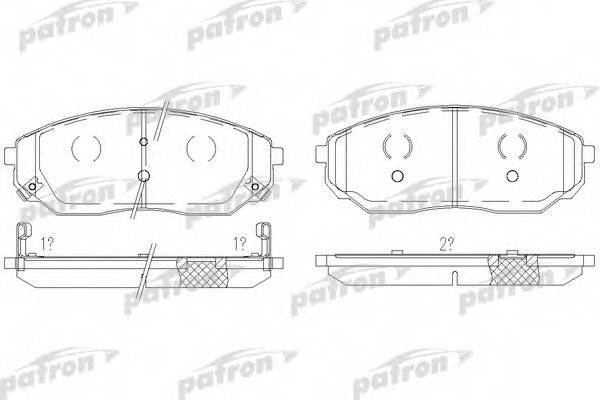 pbp1735 PATRON Комплект тормозных колодок, дисковый тормоз