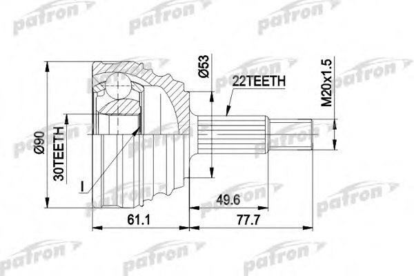 Купить pcv1009 PATRON Шарнирный комплект, приводной вал в интернет-магазине Ravta – самая низкая цена