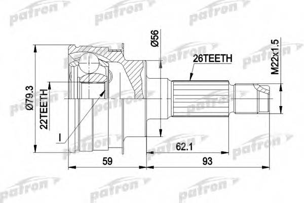 Купить pcv1138 PATRON Шарнирный комплект, приводной вал в интернет-магазине Ravta – самая низкая цена