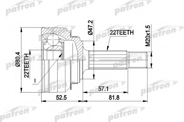 Купить pcv1158 PATRON Шарнирный комплект, приводной вал в интернет-магазине Ravta – самая низкая цена