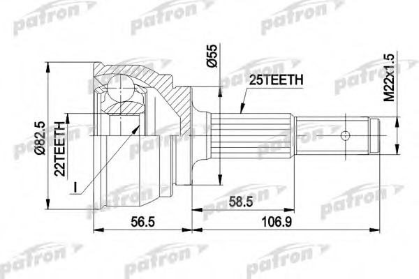 Купить pcv1163 PATRON Шарнирный комплект, приводной вал в интернет-магазине Ravta – самая низкая цена