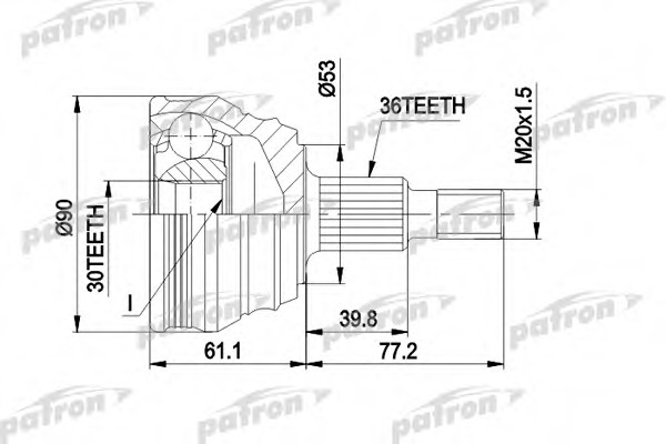 Купить pcv1189 PATRON Шарнирный комплект, приводной вал в интернет-магазине Ravta – самая низкая цена
