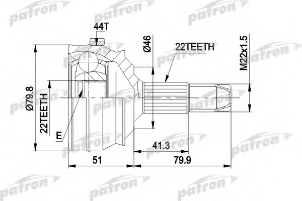 Купить pcv1227 PATRON Шарнирный комплект, приводной вал в интернет-магазине Ravta – самая низкая цена