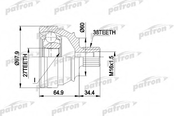 Купить pcv1230 PATRON Шарнирный комплект, приводной вал в интернет-магазине Ravta – самая низкая цена