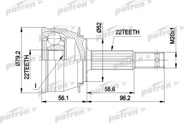 Купить pcv1234 PATRON Шарнирный комплект, приводной вал в интернет-магазине Ravta – самая низкая цена