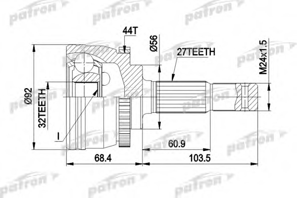 Купить pcv1349 PATRON Шарнирный комплект, приводной вал в интернет-магазине Ravta – самая низкая цена