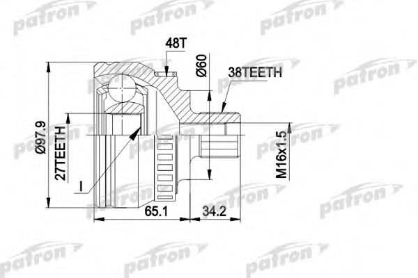Купить pcv1389 PATRON Шарнирный комплект, приводной вал в интернет-магазине Ravta – самая низкая цена