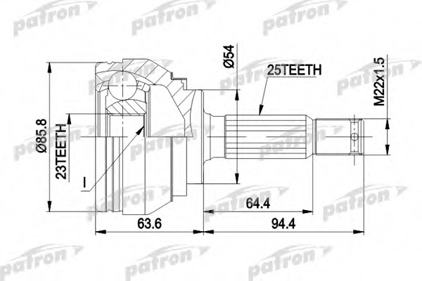 Купить pcv1404 PATRON Шарнирный комплект, приводной вал в интернет-магазине Ravta – самая низкая цена