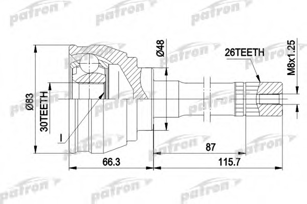 Купить pcv1540 PATRON Шарнирный комплект, приводной вал в интернет-магазине Ravta – самая низкая цена