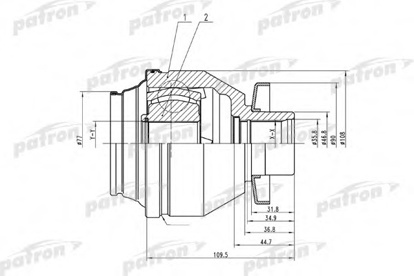 Купить pcv4843 PATRON Шарнирный комплект, приводной вал в интернет-магазине Ravta – самая низкая цена