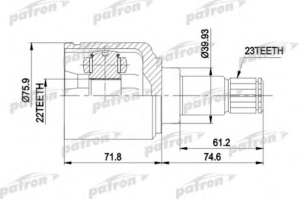 Купить pcv5026 PATRON Шарнирный комплект, приводной вал в интернет-магазине Ravta – самая низкая цена