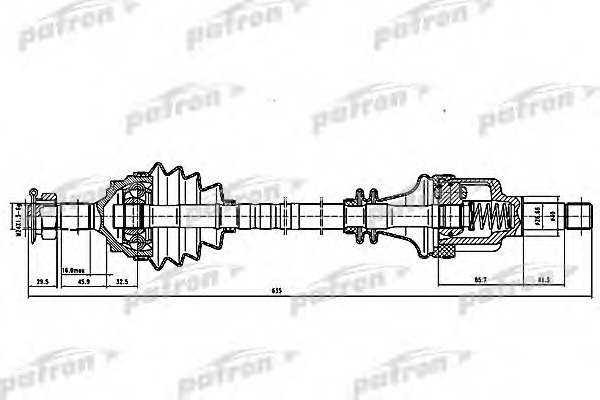 Купить pds0058 PATRON Приводной вал в интернет-магазине Ravta – самая низкая цена