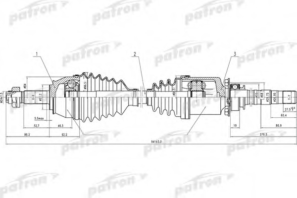 Купить pds0636 PATRON Приводной вал в интернет-магазине Ravta – самая низкая цена