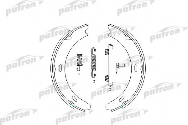 Купить psp196 PATRON Комплект тормозных колодок, стояночная тормозная система в интернет-магазине Ravta – самая низкая цена