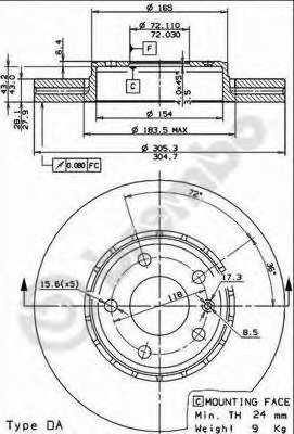 Купить 09.8937.10 BREMBO Тормозной диск в интернет-магазине Ravta – самая низкая цена