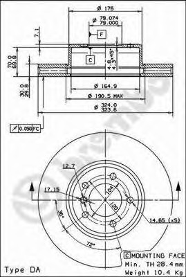 09.9172.11 BREMBO Тормозной диск