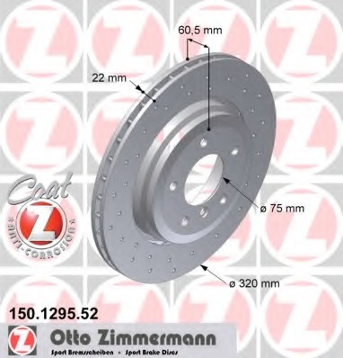 150.1295.52 ZIMMERMANN Тормозной диск