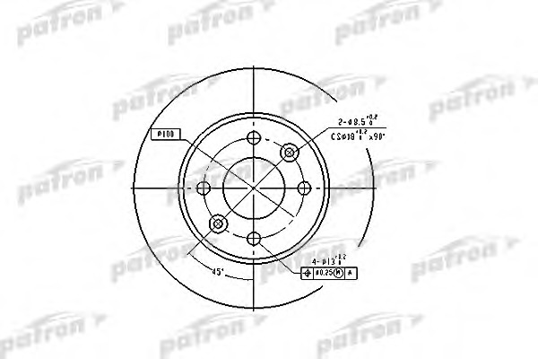 Купить pbd1013 PATRON Тормозной диск в интернет-магазине Ravta – самая низкая цена