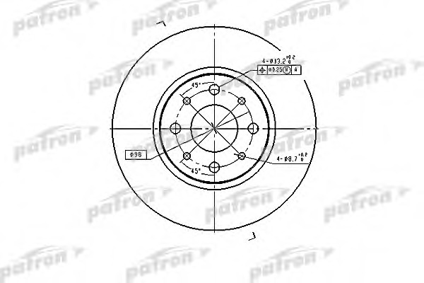 pbd2686 PATRON Тормозной диск