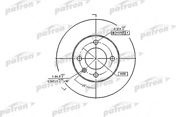 pbd2780 PATRON Тормозной диск