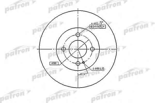 pbd3089 PATRON Тормозной диск