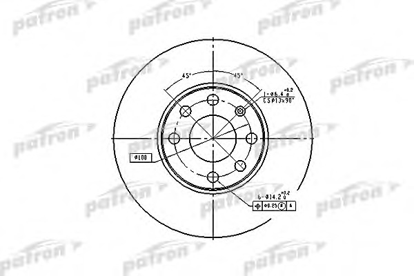 pbd4042 PATRON Тормозной диск