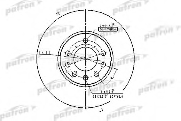 pbd4048 PATRON Тормозной диск
