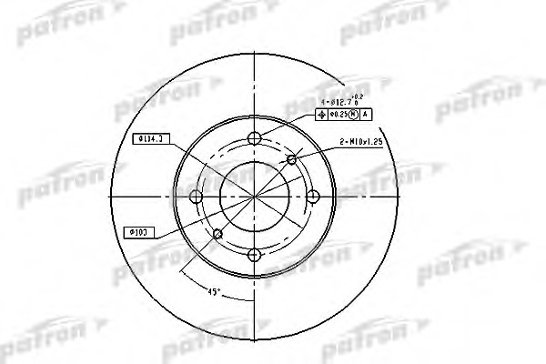 Купить pbd4169 PATRON Тормозной диск в интернет-магазине Ravta – самая низкая цена
