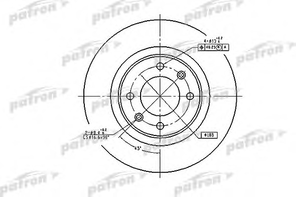 pbd4215 PATRON Тормозной диск