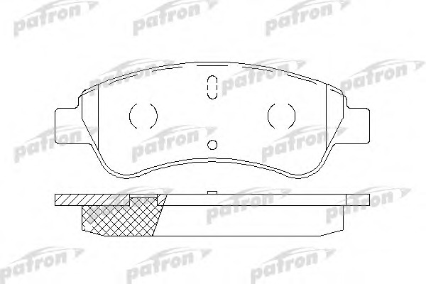 pbp1399 PATRON Комплект тормозных колодок, дисковый тормоз