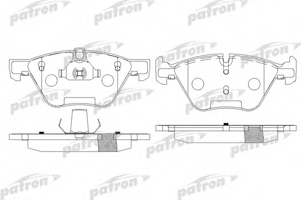 pbp1773 PATRON Комплект тормозных колодок, дисковый тормоз