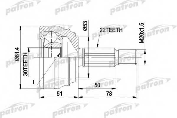 Купить pcv1021 PATRON Шарнирный комплект, приводной вал в интернет-магазине Ravta – самая низкая цена