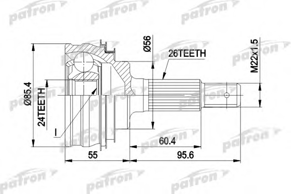 Купить pcv1070 PATRON Шарнирный комплект, приводной вал в интернет-магазине Ravta – самая низкая цена