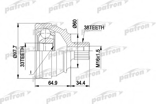Купить pcv1123 PATRON Шарнирный комплект, приводной вал в интернет-магазине Ravta – самая низкая цена
