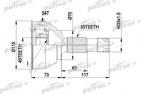Купить pcv1132 PATRON Шарнирный комплект, приводной вал в интернет-магазине Ravta – самая низкая цена
